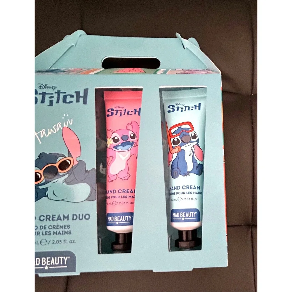 Disney Stitch Hawaii Mad Beauty Hand Cream Duo and Lip Balm Trio Gift Set Bundle